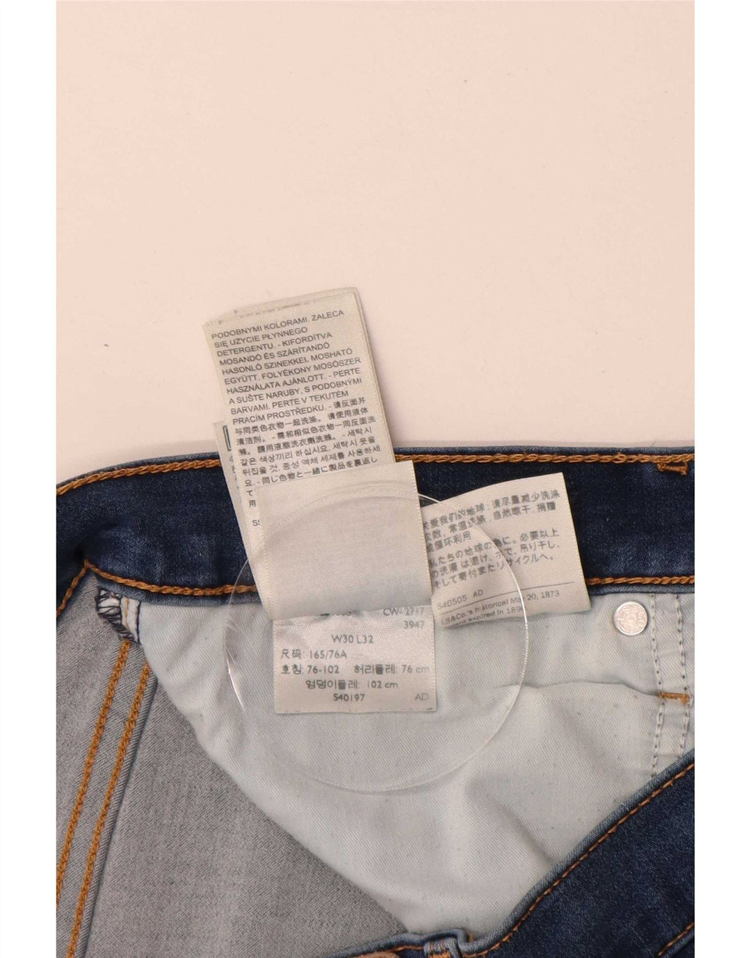 Levi's Damen 314 Shaping Straight Jeans W30 L31 Blaue Baumwolle