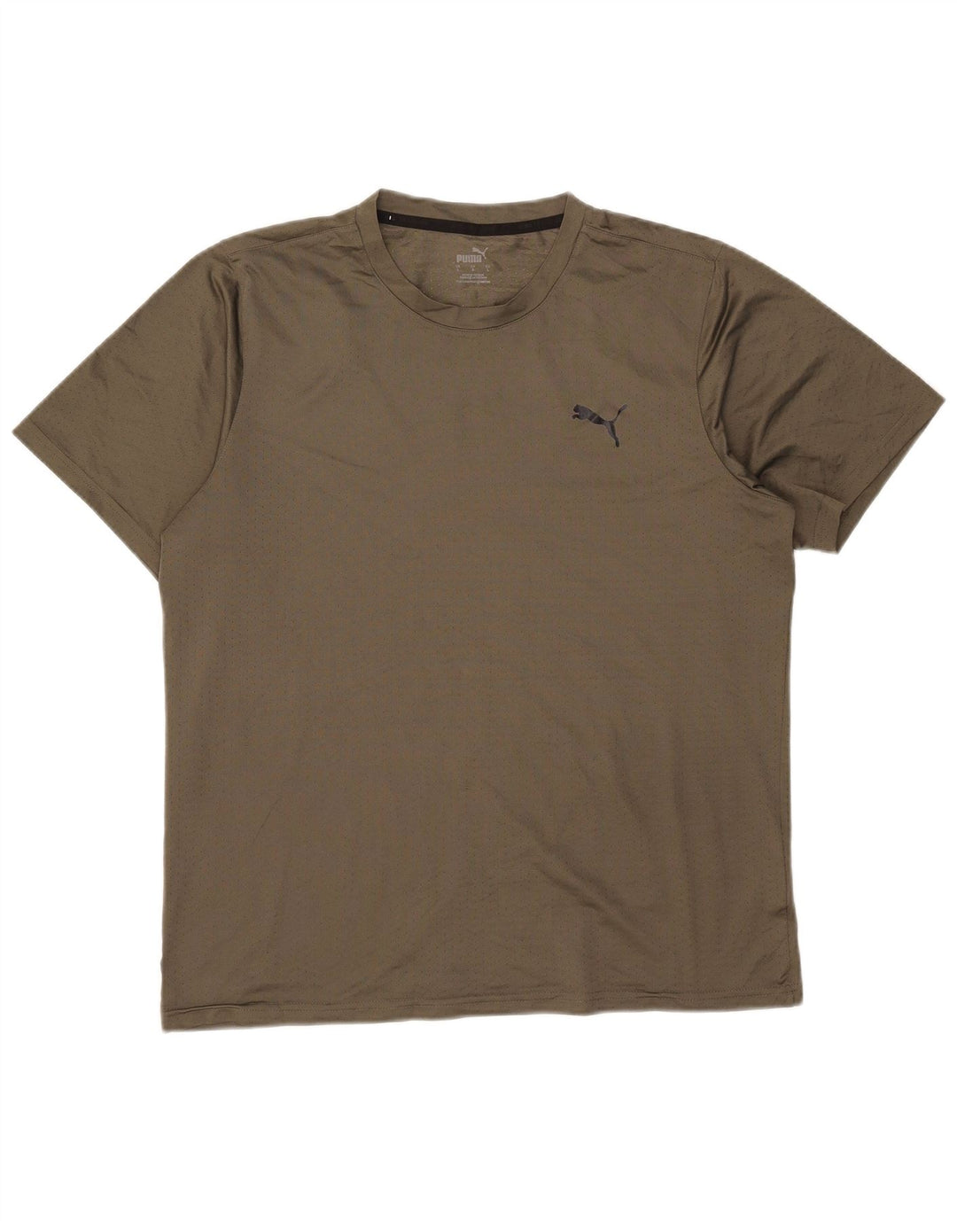 Puma Herren T-Shirt Top Large Khaki Polyester