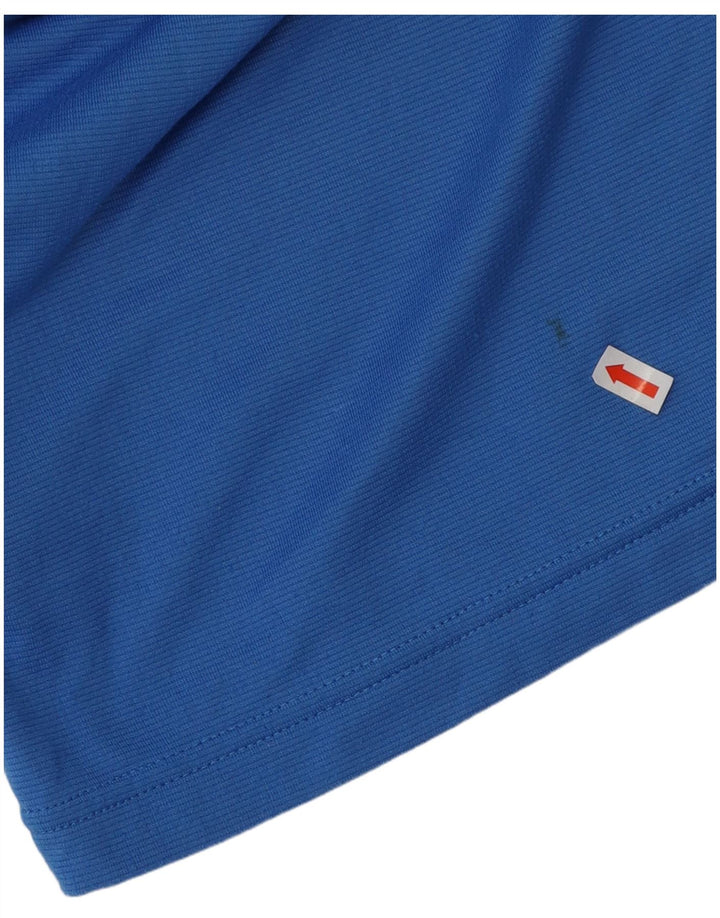 ADIDAS Mens Zip Neck Pullover Tracksuit Top Small Blue Polyester