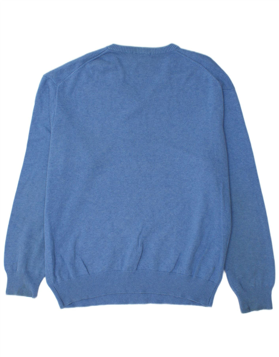 GANT Herren-Pullover mit V-Ausschnitt, XL, blaue Baumwolle