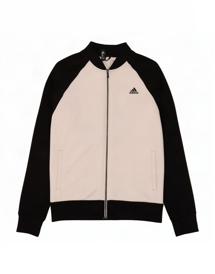 Adidas Herren Trainingsanzug Top Jacke UK 48/50 XL Weiß Colourblock Polyester