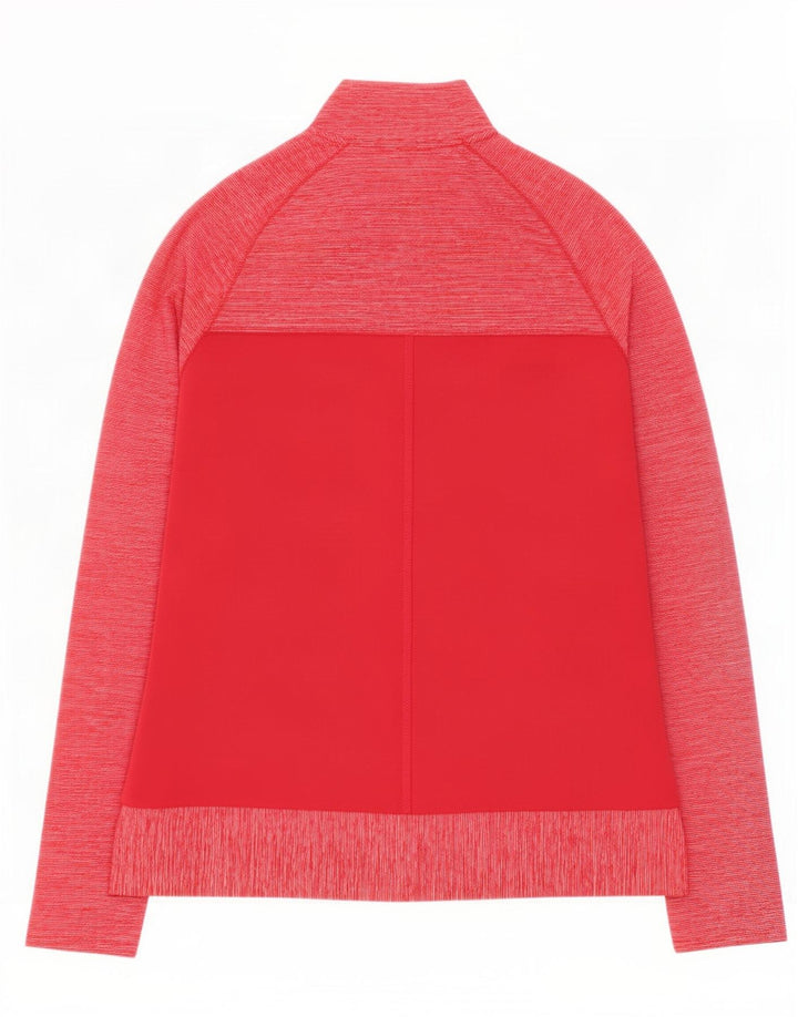 Adidas Damen-Trainingsanzug mit Reißverschluss und Pullover, Gr. 40, Größe L, rot gefleckt