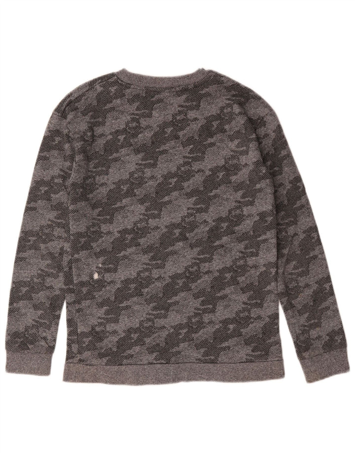 Marks & Spencer Jungen-Sweatshirt-Pullover, 12–13 Jahre, graue Camouflage-Baumwolle