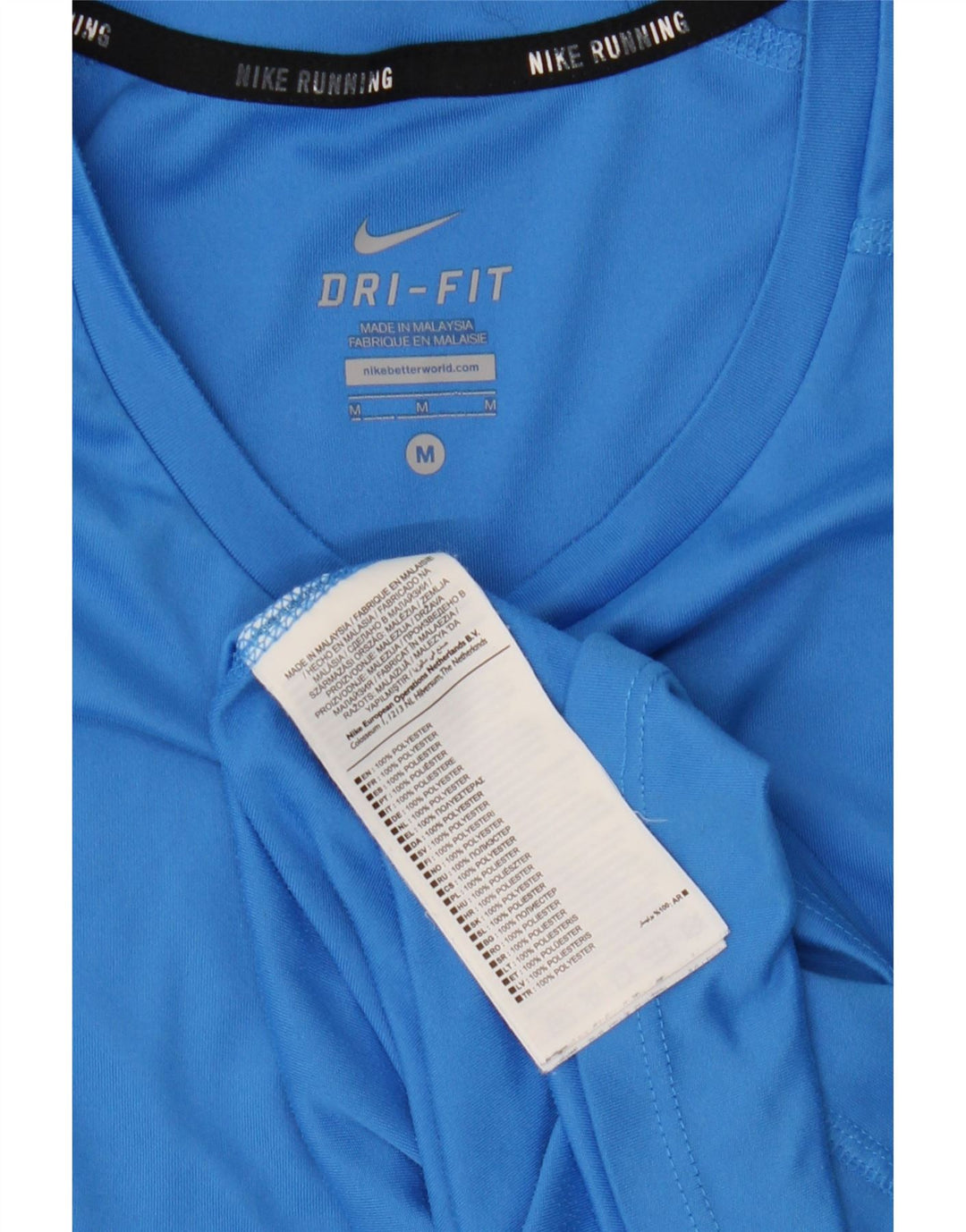 Nike Herren Dri Fit T-Shirt Top Mittelblaues Polyester