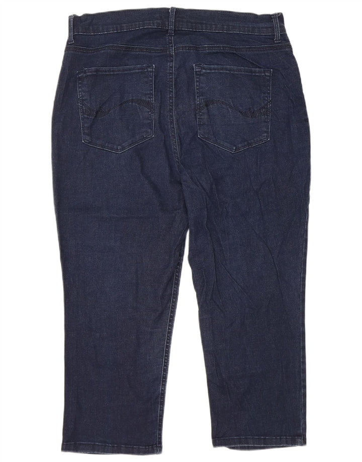 LEE Damen Easy Fit Capri-Jeans mit hoher Taille, US 16, 2XL, W34, L21, Marineblau