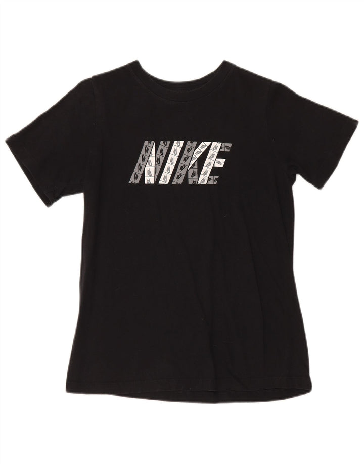 Nike Damen Graphic T-Shirt Top UK 14 Large Schwarz