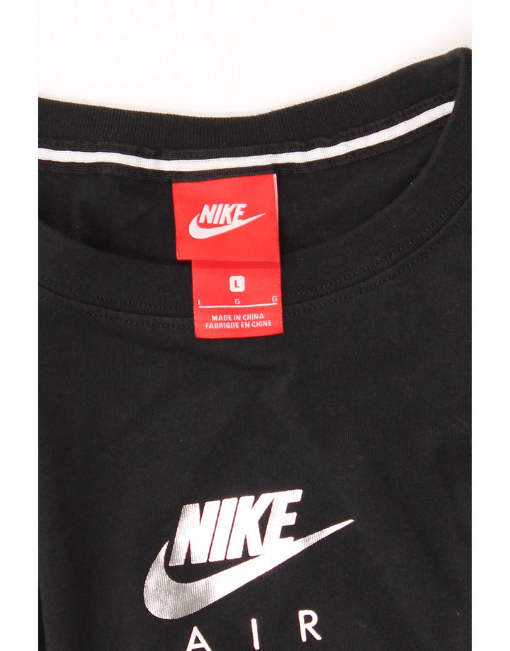 Nike Herren Graphic Top Langarm Large Schwarz