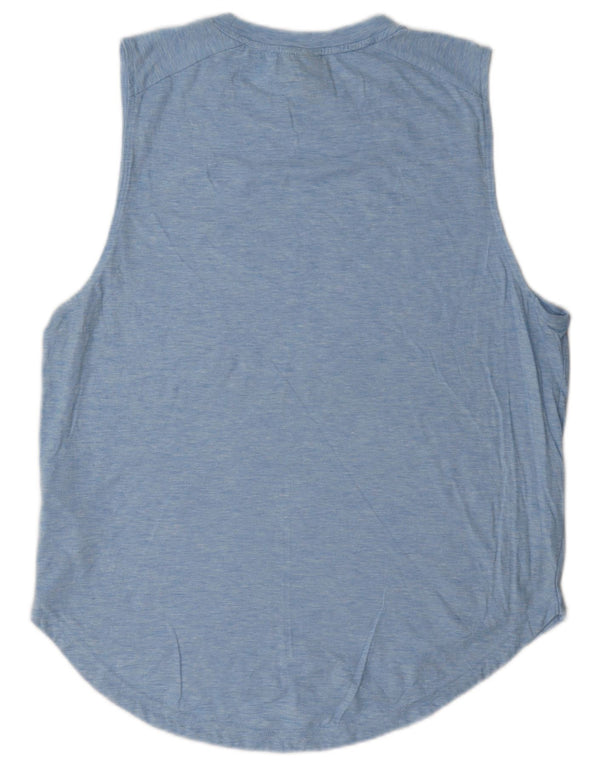 Adidas Damen Graphic Vest Top UK 16/18 Große blaue Baumwolle