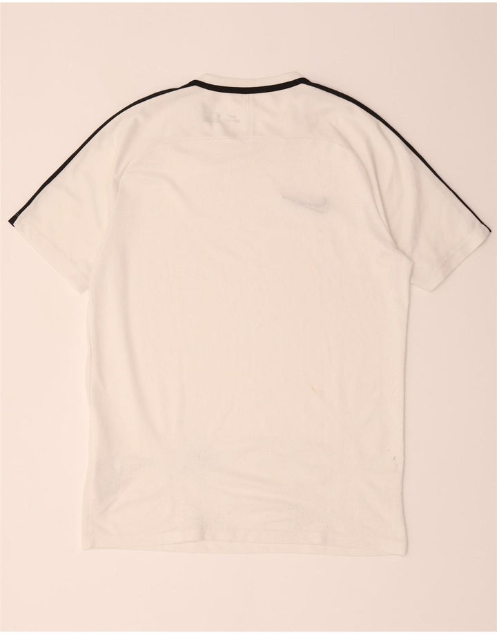 Nike Herren Dri Fit T-Shirt-Oberteil, groß, weißes Farbblock-Polyester
