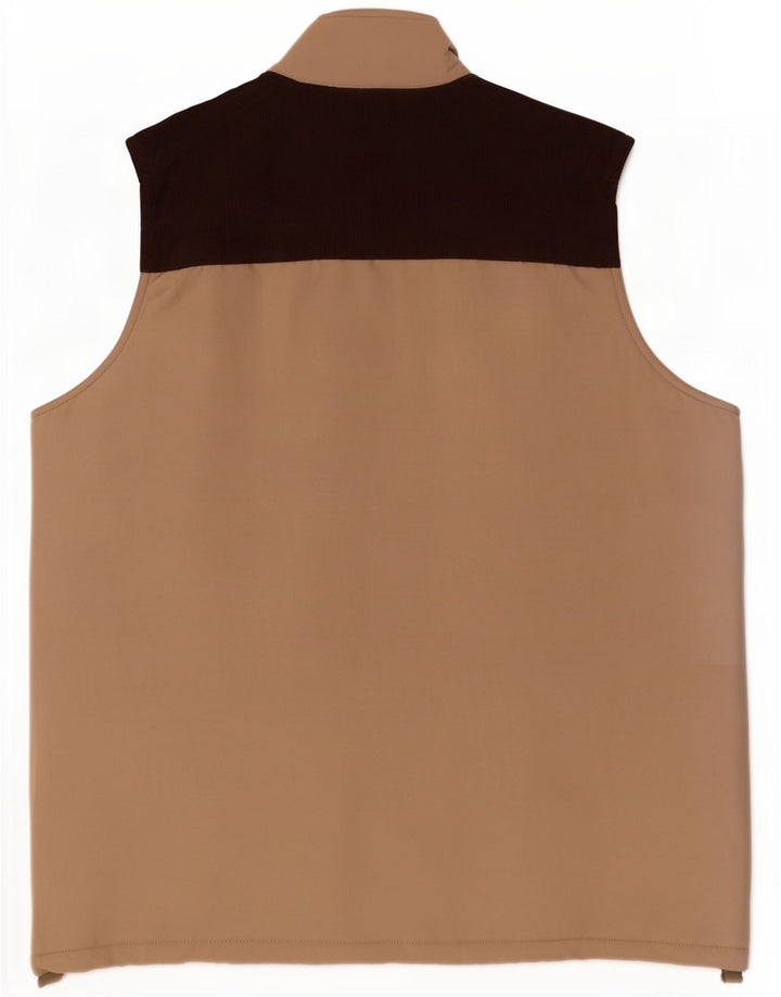Cotton Traders Utility-Weste für Herren, UK 40, groß, Beige, Farbblock-Polyester