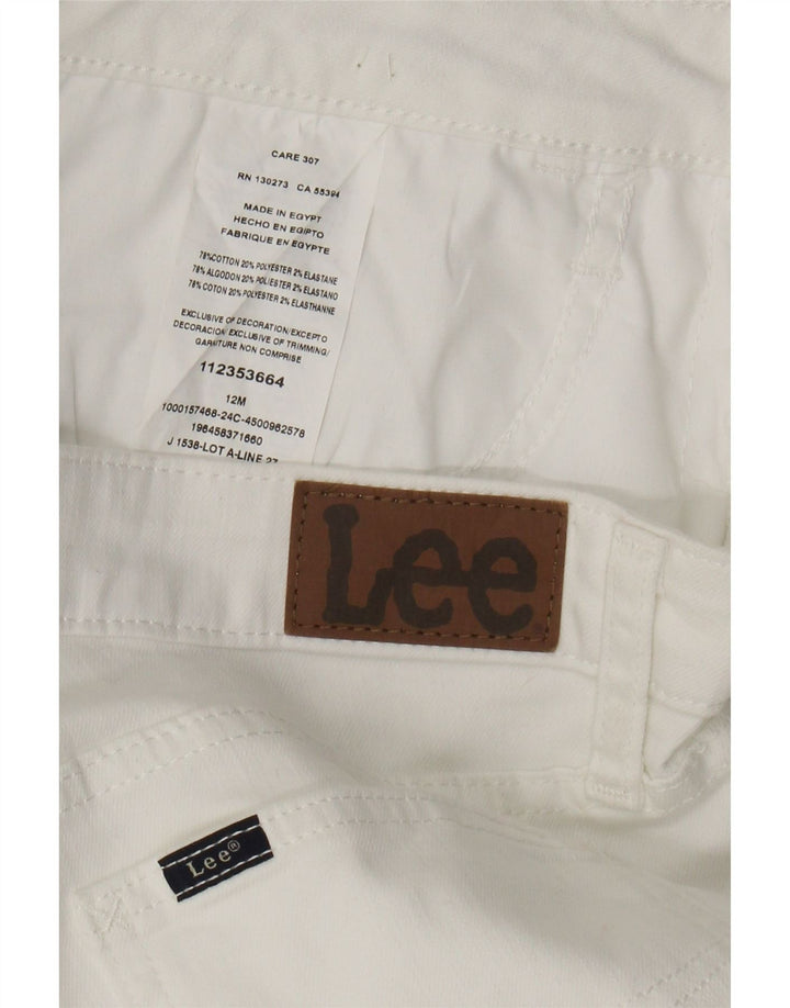 LEE Womens Capri Jeans US 12 Large W32 L21 White Cotton Vintage Lee and Second-Hand Lee from Messina Hembry 