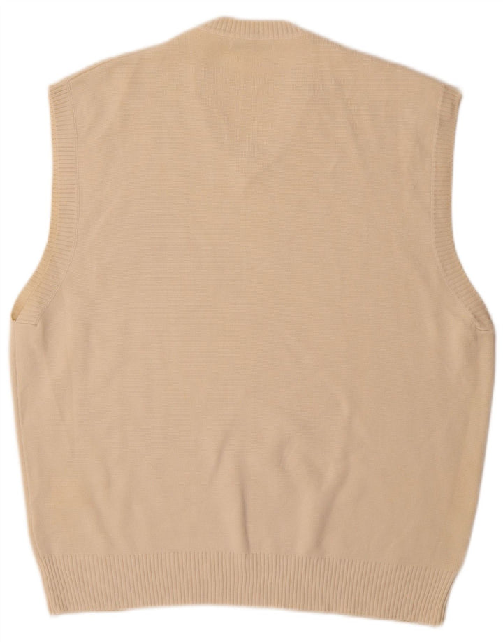 Zara Herren Weste Tank Top Large Beige Baumwolle