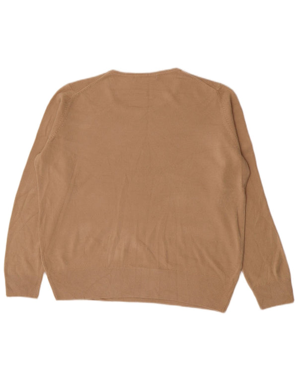 Marks & Spencer Damen-Pullover mit U-Boot-Ausschnitt, Gr. 18, XL, Beige, Acryl