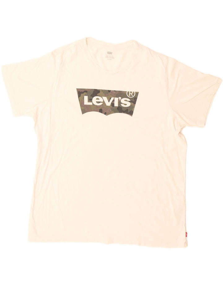 Levi's Herren-T-Shirt mit Grafik, XL, weiße Baumwolle