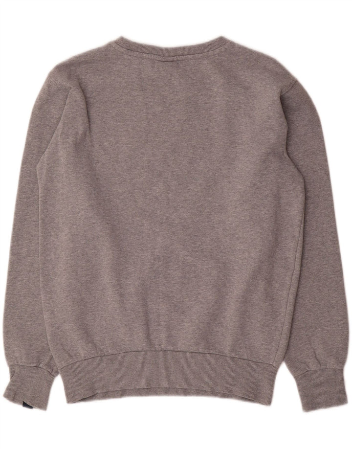 Ellesse Womens Graphic Oversized Sweatshirt Pullover UK 8 Small Grau Baumwolle