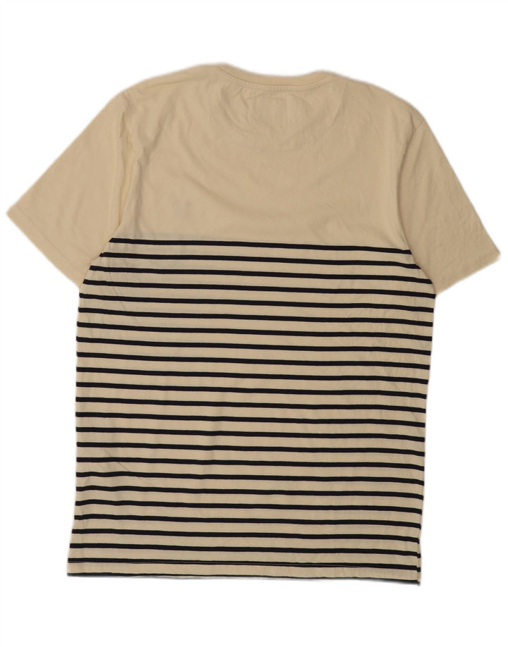 LYLE & SCOTT Herren T-Shirt-Oberteil aus mittelbeiger, gestreifter Baumwolle