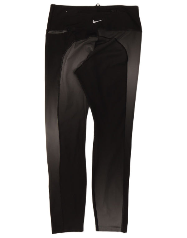 Nike Damen Dri Fit Crop Leggings UK 12 Medium Schwarz Polyester
