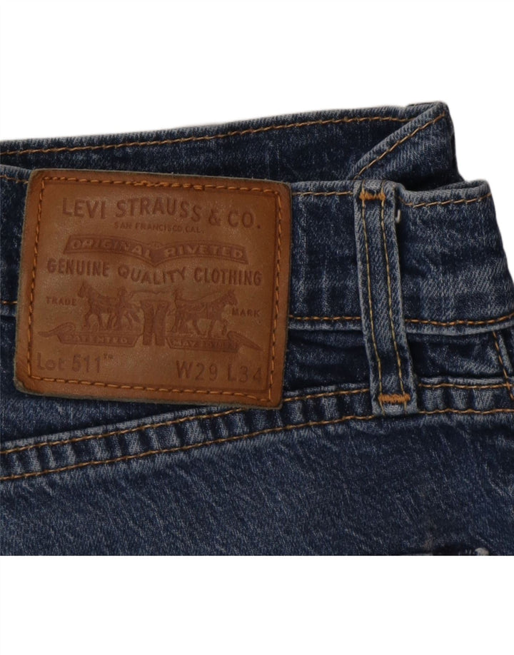 LEVI'S Herren 511 Slim Jeans W29 L34 Blaue Baumwolle