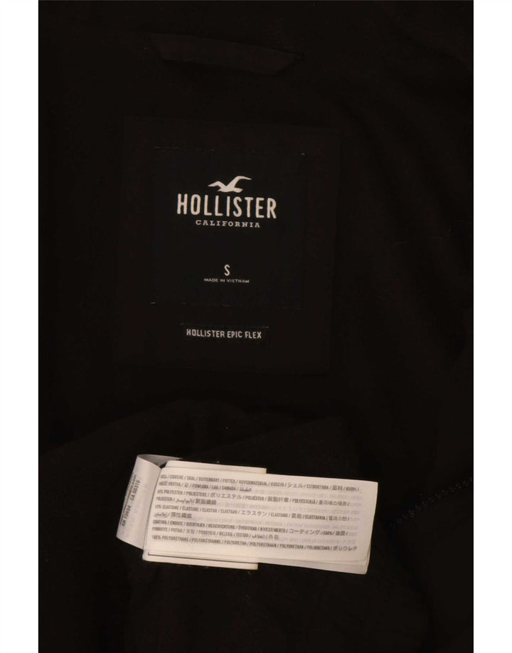 Hollister Herren-Bomberjacke mit grafischer Kapuze, Gr. 36, Größe S, Schwarz, Polyester