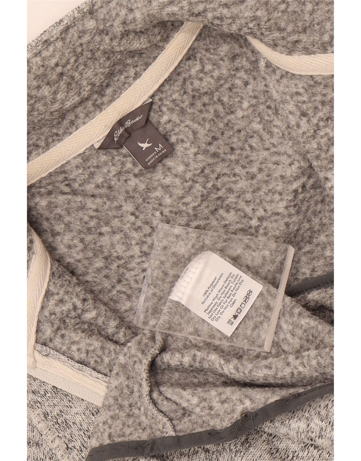 Eddie Bauer Damen-Trainingsanzug-Top-Jacke, UK 14, mittelgrau geflecktes Polyester