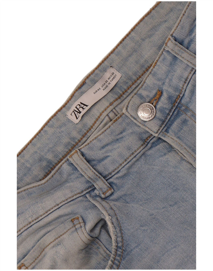 Zara Herren Distressed Slim Jeans EU 42 Large W32 L26 Blau
