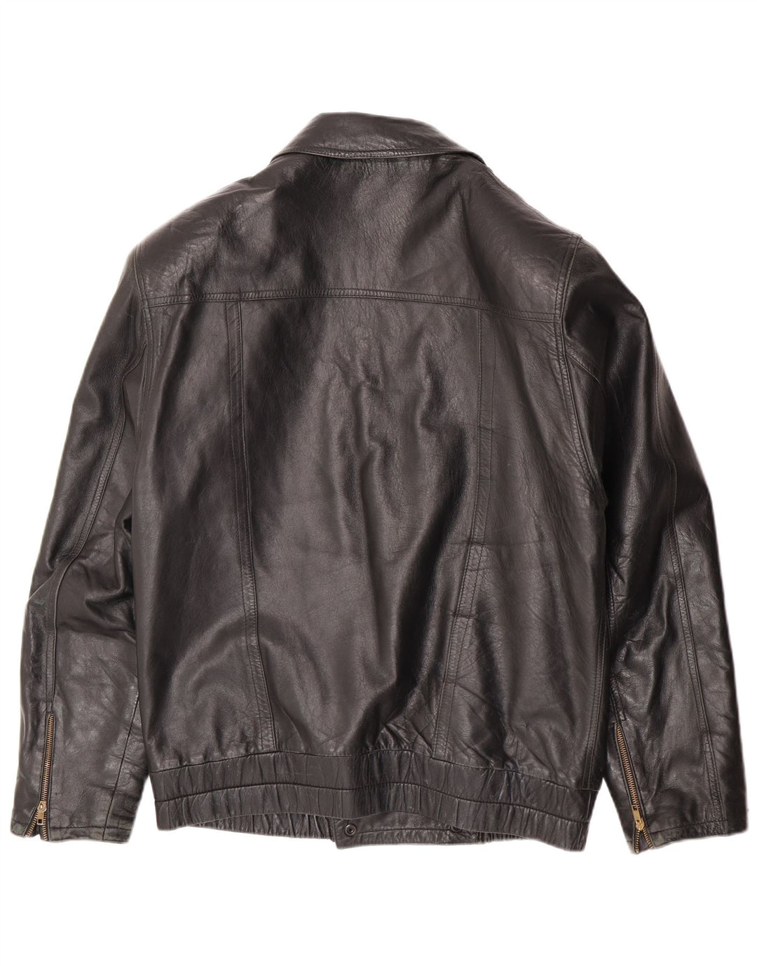 Vintage Herren Lederjacke UK 36 Kleines schwarzes Leder