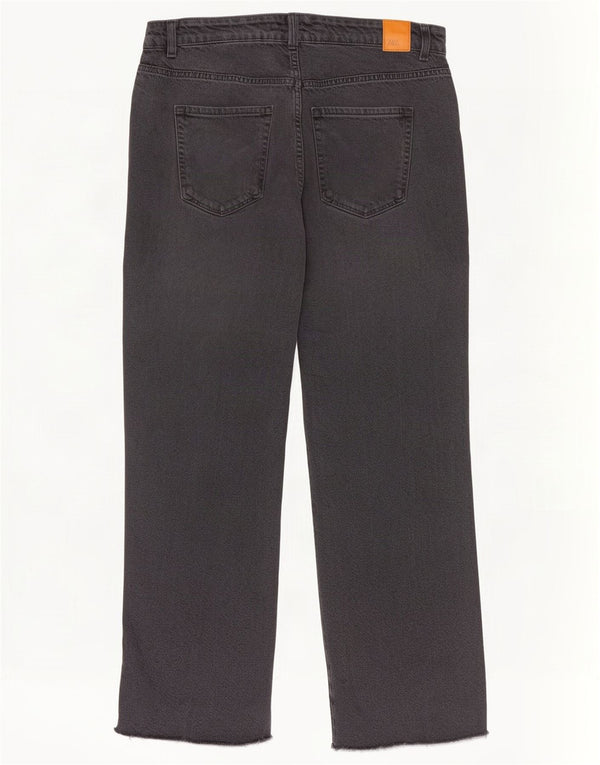 Zara Damen High Rise Straight Jeans EU 40 Medium W30 L29 Grau