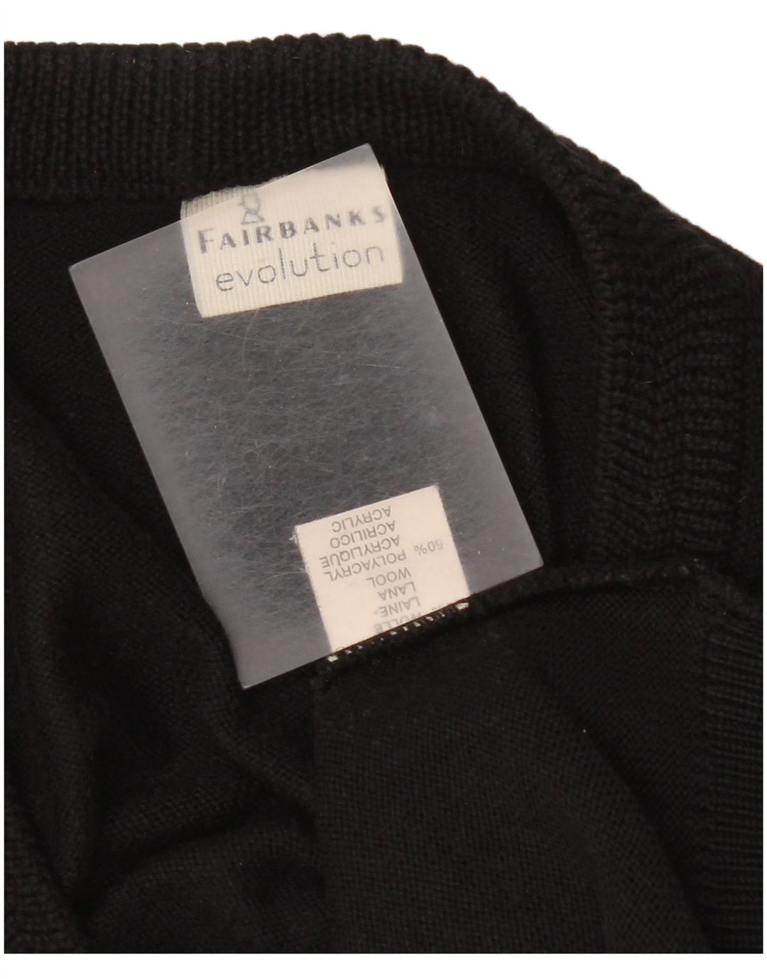 Fairbanks Herren-Pullover mit V-Ausschnitt, Größe 54, XL, schwarz gestreift, Wolle