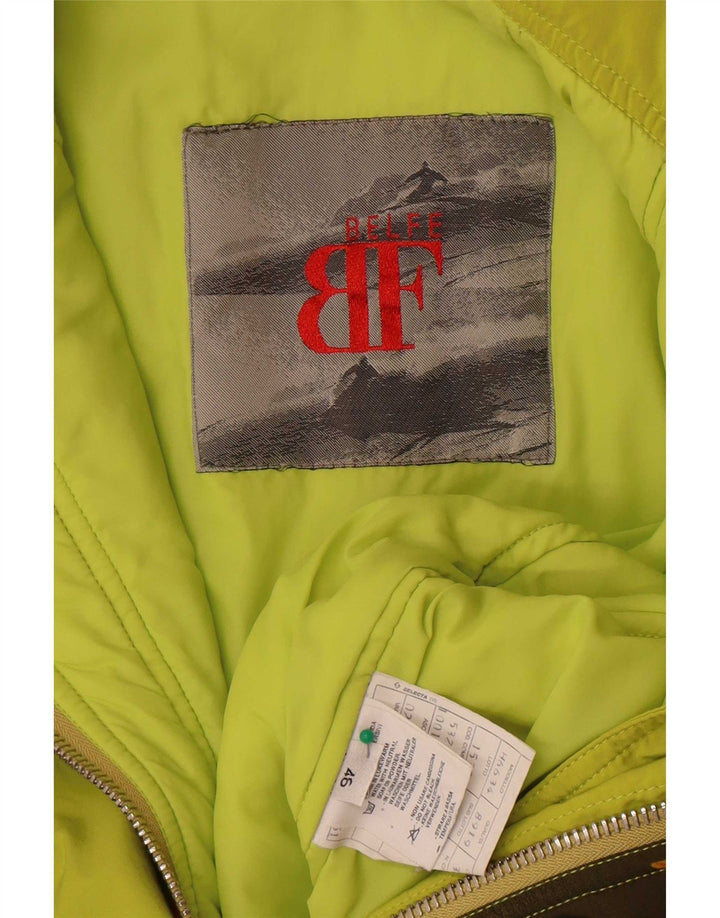 Übergroße Damen-Skijacke von Belfe, IT 46, groß, grünes Blumenmuster, Polyester