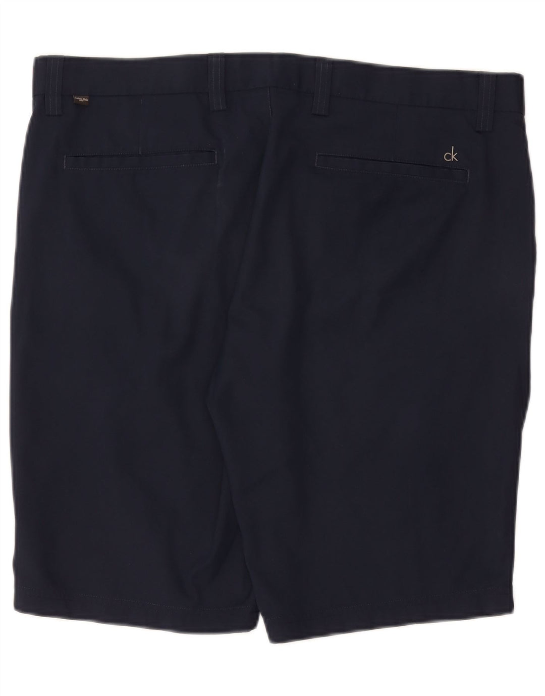 CALVIN KLEIN Herren Chinoshorts W38 XL Marineblaues Polyester