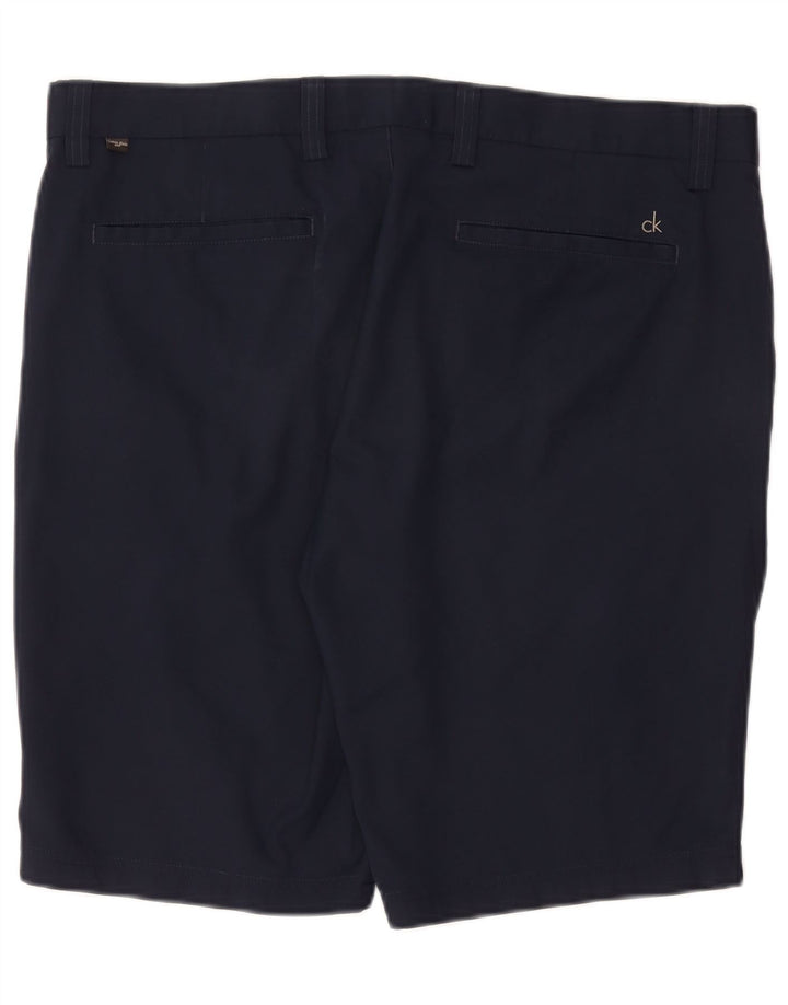 CALVIN KLEIN Herren Chinoshorts W38 XL Marineblaues Polyester