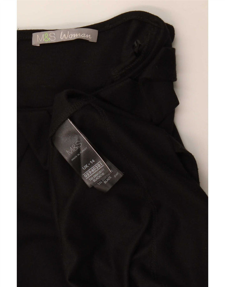Marks & Spencer Damen Etuikleid UK 14 Large Schwarz Polyester