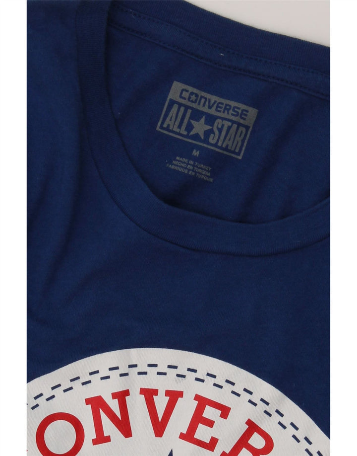 CONVERSE Mens Graphic T-Shirt Top Medium Blue Cotton Vintage Converse and Second-Hand Converse from Messina Hembry 