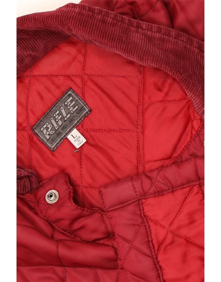 Rifle Herren Steppjacke UK 40 Large Rot