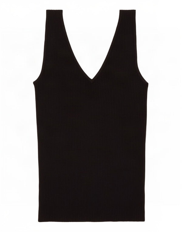 Marks & Spencer Damen Weste Top UK 8 Small Schwarze Viskose