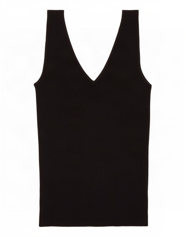 Marks & Spencer Damen Weste Top UK 8 Small Schwarze Viskose