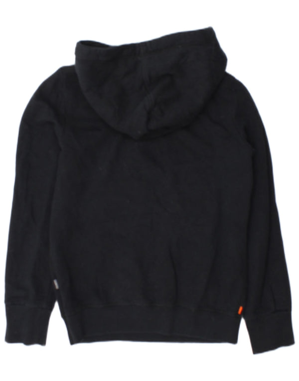 Superdry Damen Graphic Hoodie Pullover UK 10 Smnall Schwarz Baumwolle