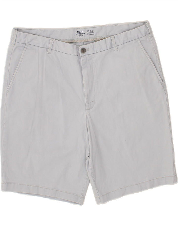 IZOD Mens Chino Shorts W38 XL Grey Cotton Vintage Izod and Second-Hand Izod from Messina Hembry 