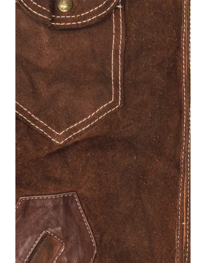 Diesel Herren Wendejacke UK 40 Großes braun kariertes Leder
