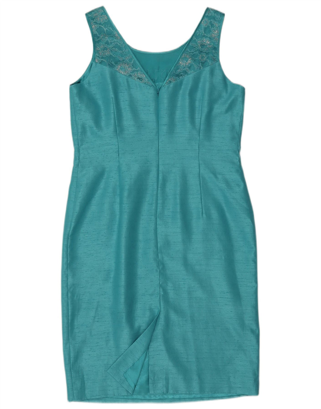 Jacques Vert Damen Ärmelloses Etuikleid UK 14 Mittelblaues Polyester