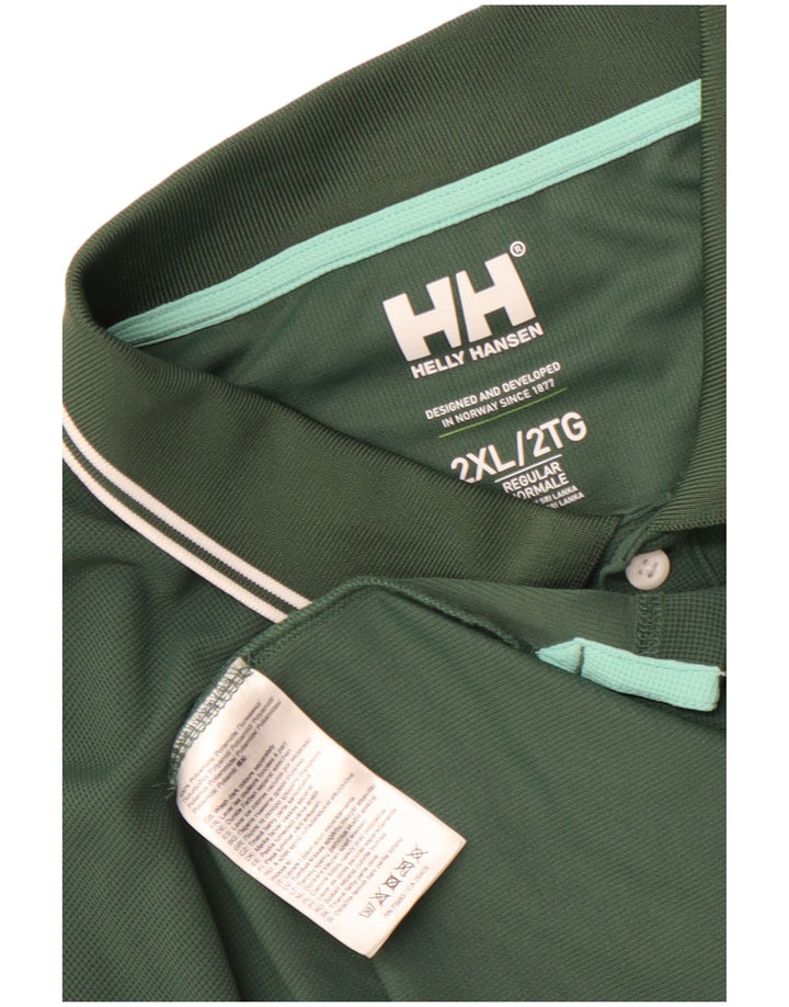 Helly Hansen Herren Regular Poloshirt 2XL Grün Polyamid