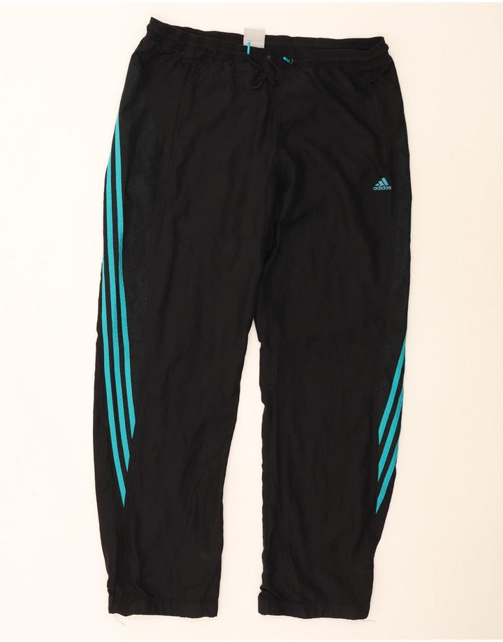 Adidas Herren-Trainingshose, groß, aus schwarzem Polyester