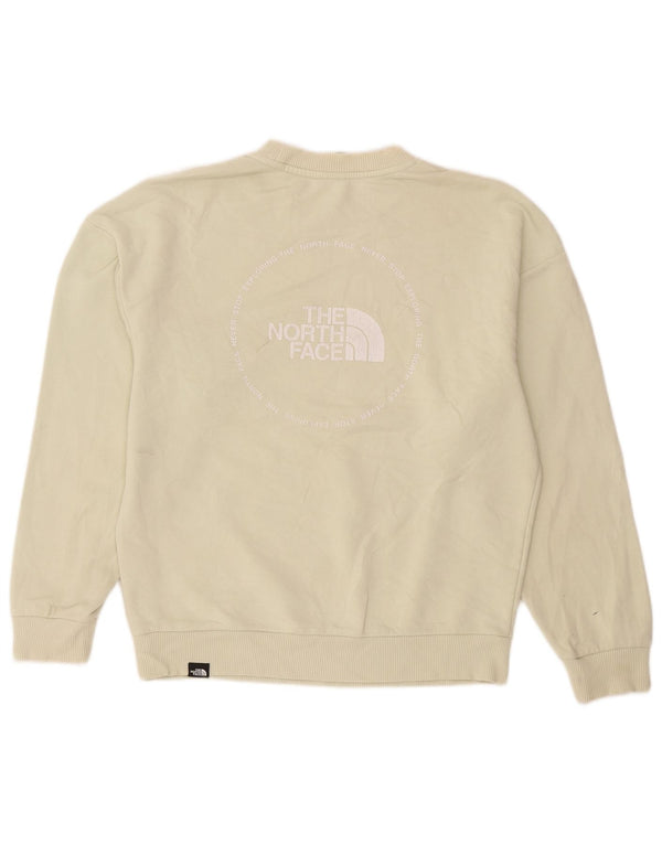 The North Face Damen-Sweatshirt-Pullover UK 14 Mittelweiße Baumwolle