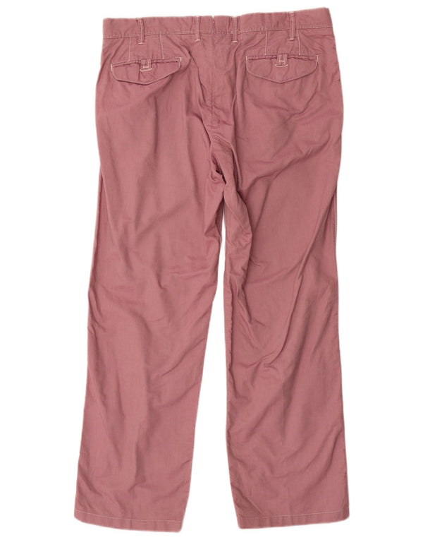 Massimo Dutti Mens Straight Chino Trousers W34 L30 Pink