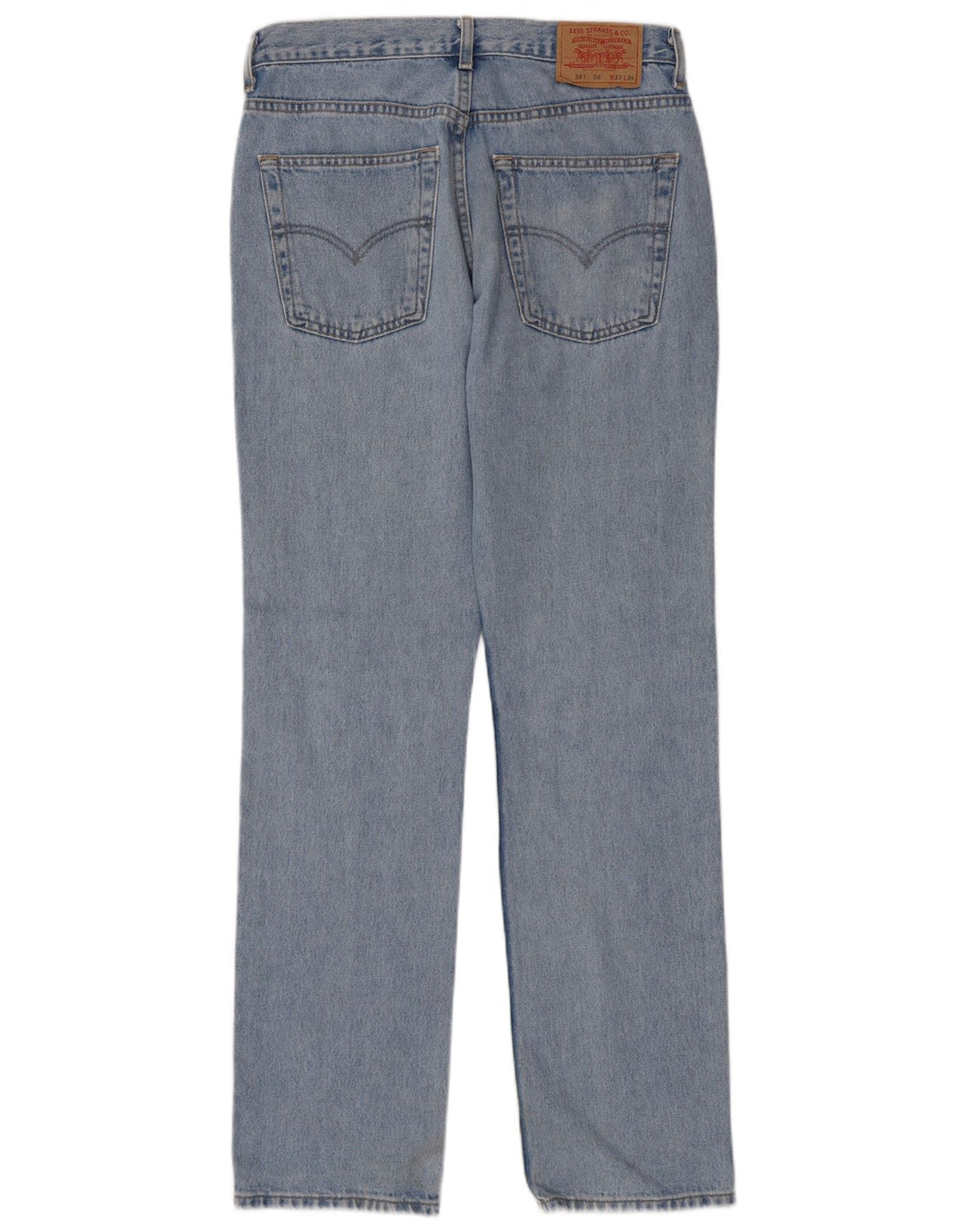 Levi's Herren 581 Straight Jeans W33 L34 Blaue Baumwolle