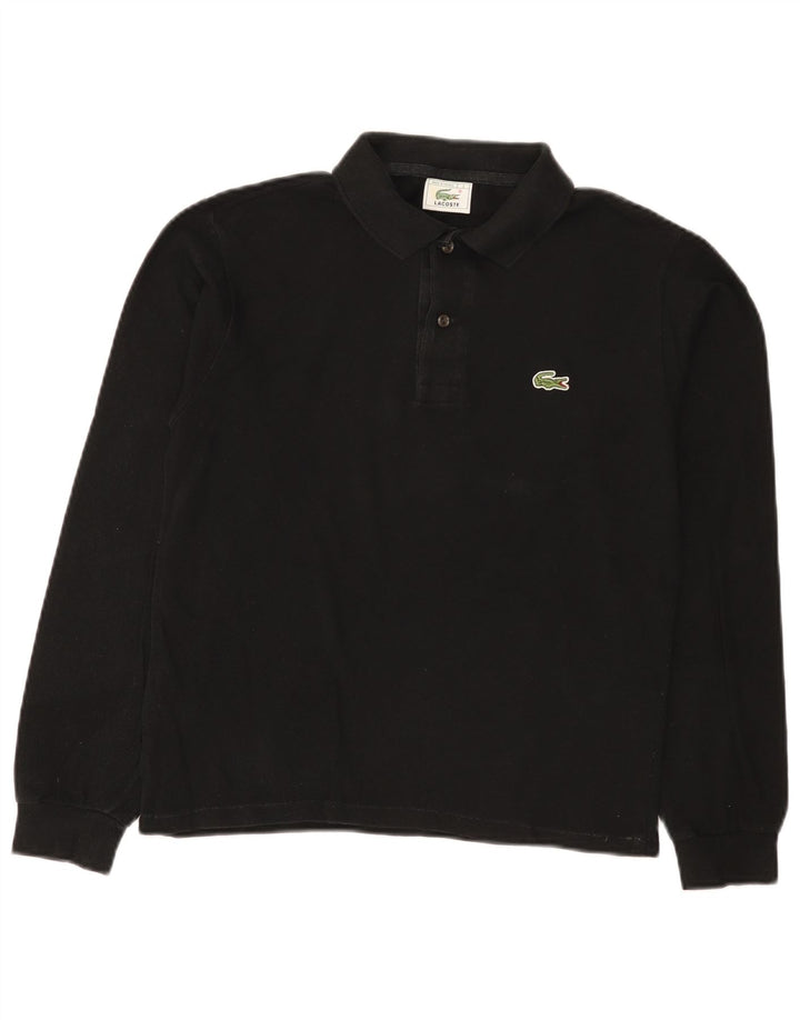 Lacoste Herren-Langarm-Poloshirt, Größe 3, klein, Schwarz