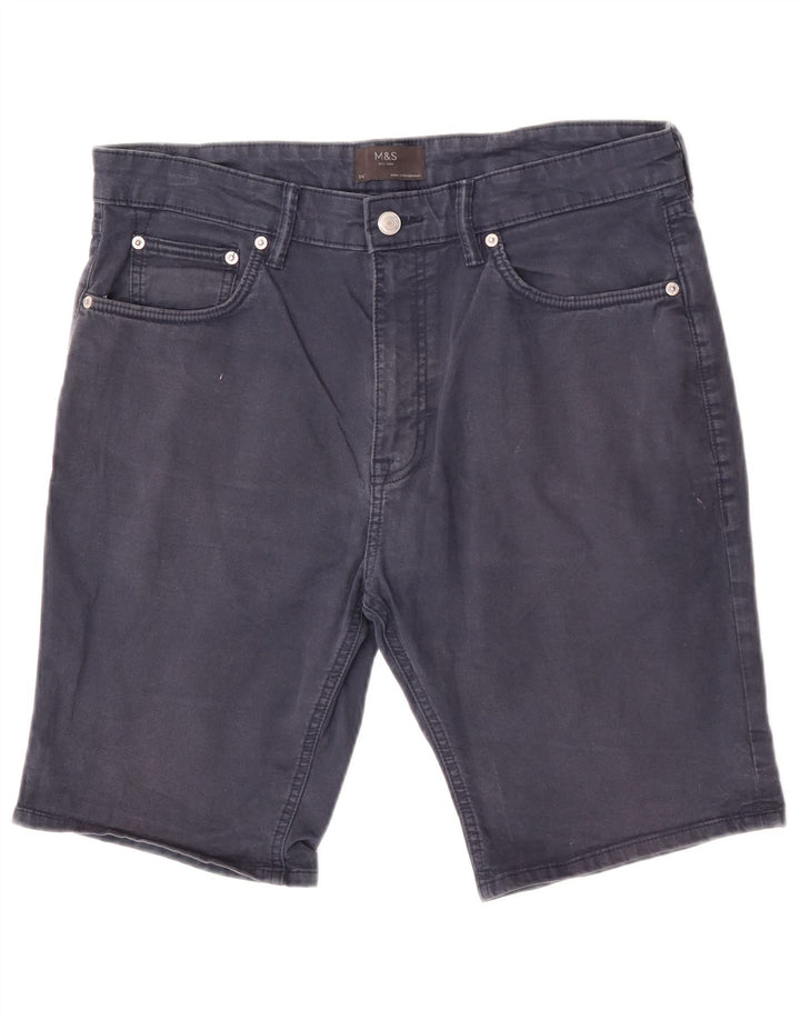 Marks & Spencer Herren-Freizeitshorts, W34, groß, marineblau, Baumwolle