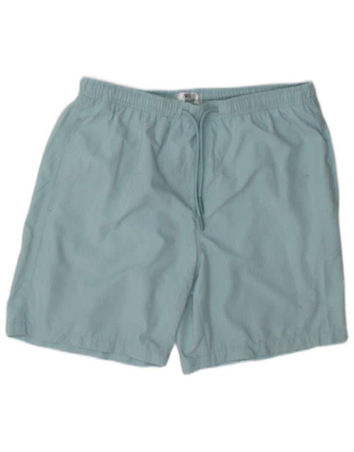 Zara Herren-Badeshorts, groß, blau, Polyester