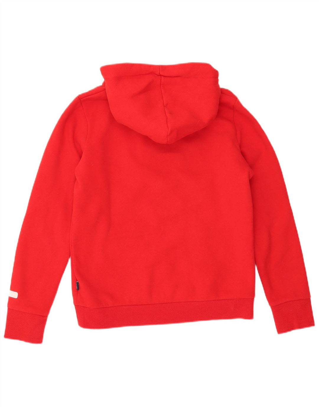 SUPERDRY Damen-Kapuzenpullover mit Grafik, UK 12, mittelrote Baumwolle