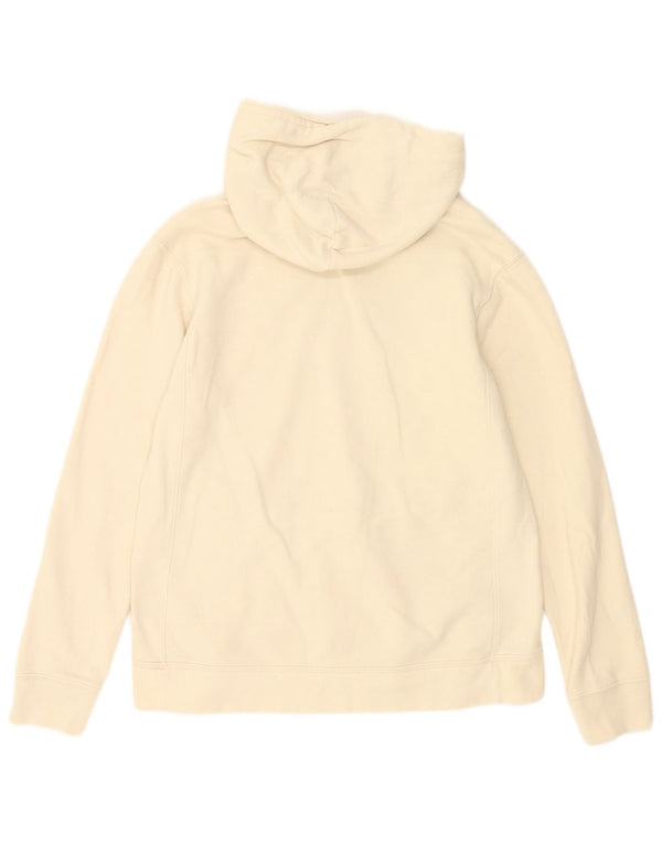 Abercrombie & Fitch Mens Graphic Hoodie Jumper XS Off White Cotton